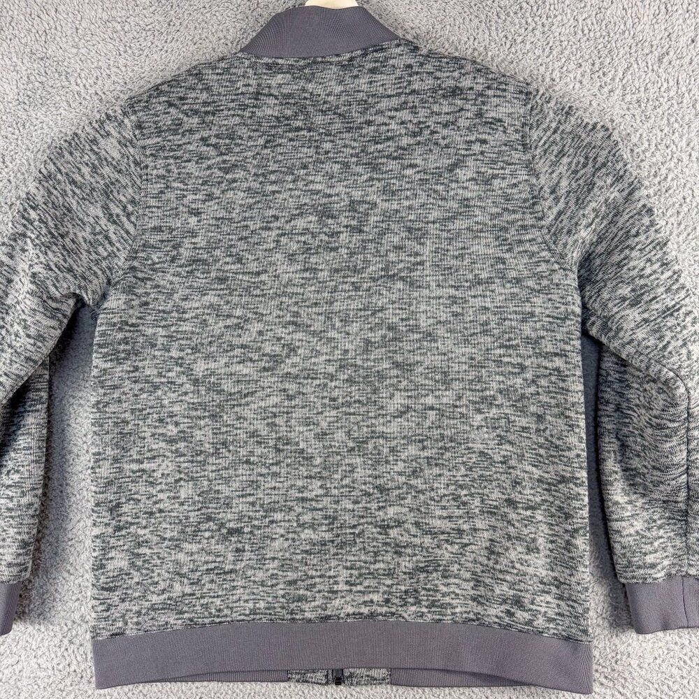 Lands End Fleece Jacket Mens Large Gray Preppy Outdoor Athletic Camping Hiking - Picture 5 of 12